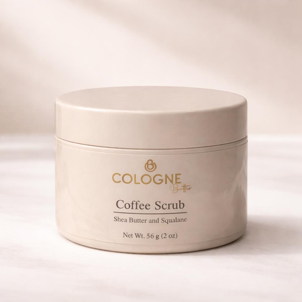 COFFEE SCRUB – Exfoliating & Hydrating Coffee Body Scrub for Smooth Skin, Prepares Skin for Deep Moisture with Cologne Butter