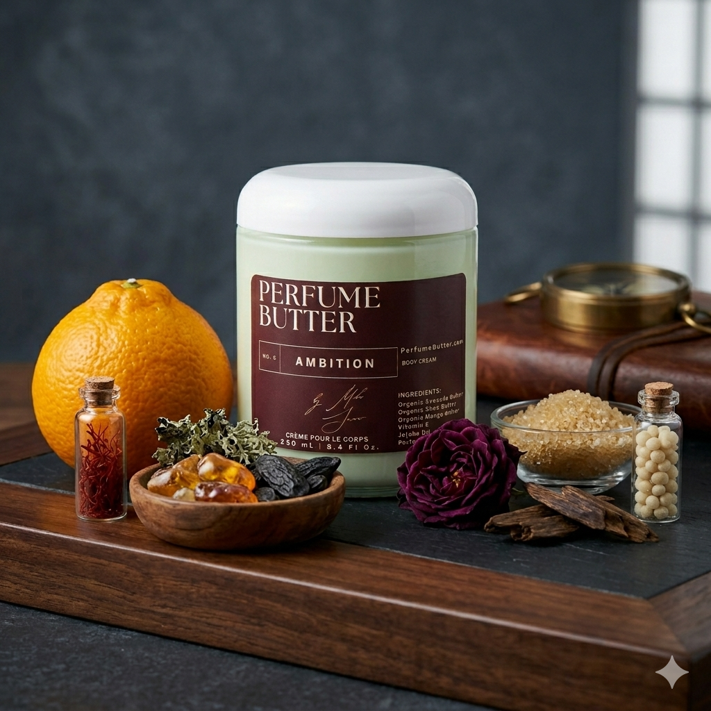 AMBITION – The Luxury Body Butter Perfume | Long-Lasting Fragrance Moisturizing Scent | Smooth Hydrating Skin Perfume | Premium Daily Wear | Perfume Butter