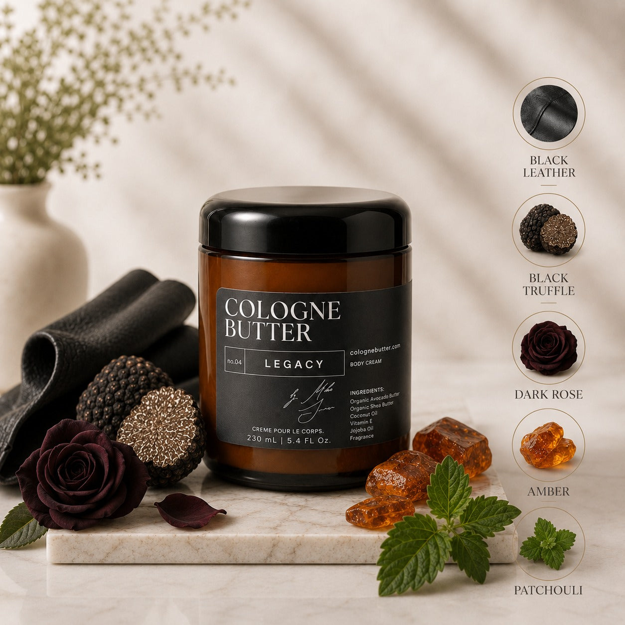 FULL Size Cologne Butter – Scented Moisturizing Skin Butter for men (8 Signature Scents)
